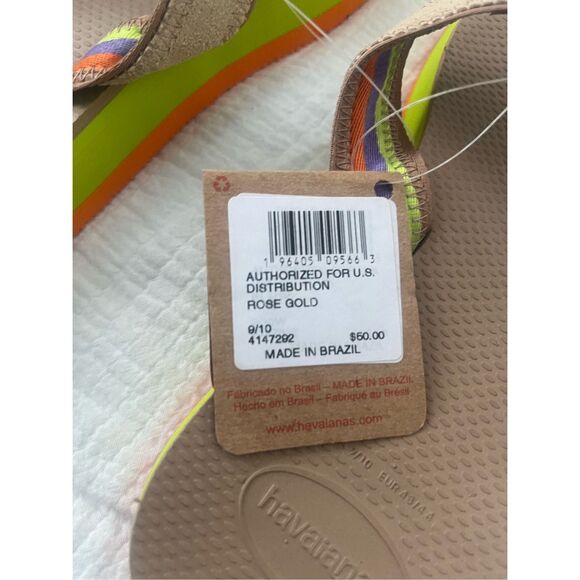 Havaianas Men's Urban Fusion II Sandal - Rose Gold Size 9/10 NEW NWT - Picture 4 of 5